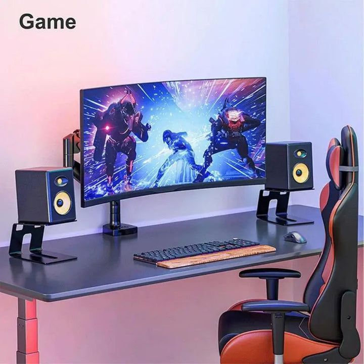 Soporte para monitor de estudio, soporte para altavoz de estantería 2 unidades, soporte estable para altavoz de escritorio, par para
