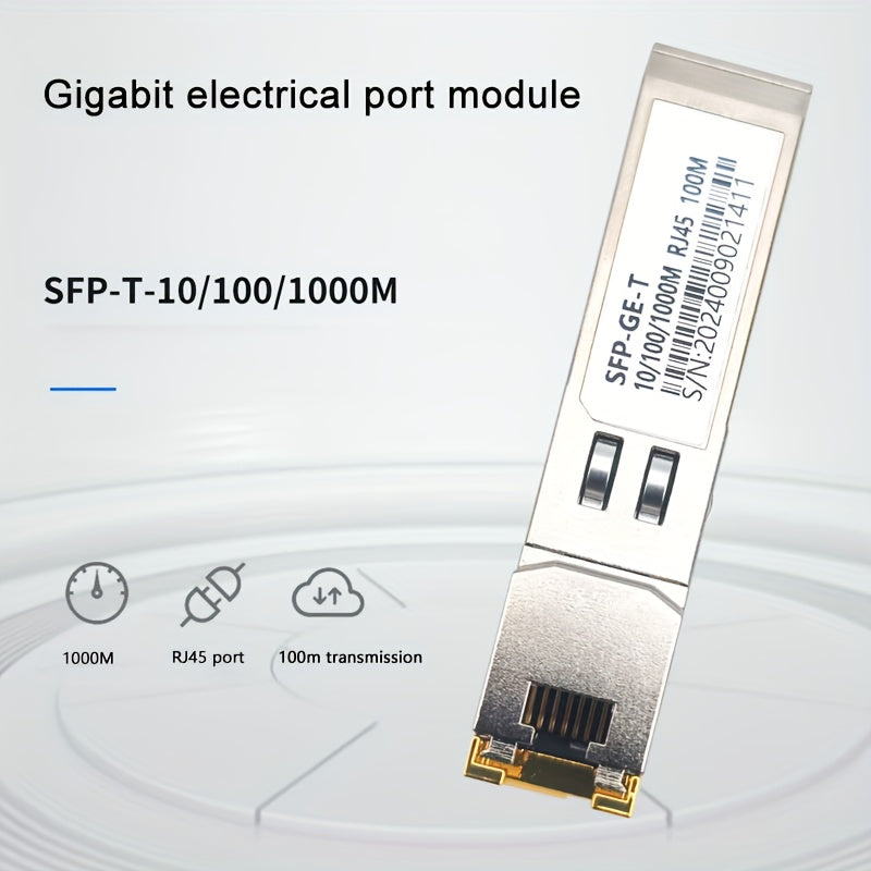 Módulo de puerto Ethernet SFP de 1000M - Interfaz de red adaptativa RJ45 de Gigabit, compatible con switches Huawei/H3C/Cisco/Juniper/Intel, ideal para transceptores de fibra, routers, switches, servidores y firewalls, módulo de interfaz de red | Módulo
