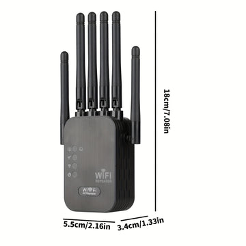 Repetidor WiFi OURLIFE de 25 dispositivos para 2,5 GHz, cobertura de 300 metros, banda única, 110-130 V, amplificador de señal para el hogar con configuración automática de estación, negro, extensor de WiFi.