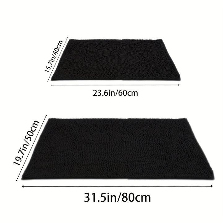 Alfombra De Baño Ultra Absorbente Y Gruesa, Antideslizante, Suave Poliéster Con Base De Material PVC Para Decoración Del Hogar, Ideal Para Cocina Y Comedor