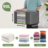 6 piezas Bolsas de almacenamiento extra grandes, organizador de ropa plegable duradero para ropa de cama, mantas, almohadas y juguetes, tejido de polipropileno grueso, con cremallera y tapa, asas reforzadas, para no necesitar electricidad, Otro (organiza