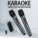 Sistema de Micrófono Dinámico sin varillas Recargable Doble con Botón de Eco/Silencio para Karaoke en Casa y Reuniones