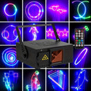 Luces de Fiesta 3D DJ - Efectos Animados Impresionantes con DMX512 y Activación por Sonido - Perfectas para Discoteca, Bar, Club, Boda, Karaoke y Celebraciones de Cumpleaños