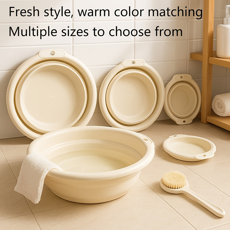 Fondo de lavabo portátil plegable - Material duradero de PP, no necesita electricidad, diseño ahorrador de espacio para el hogar, dormitorio, viajes y cocina - Incluye remojo de pies y baño de manos, fondo de lavabo plegable portátil, solución de baño pa