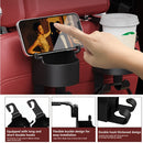 Portavasos para coche con diseño de gancho oculto, almacenamiento multicapa resistente, ahorro de espacio, carga estable sin vibraciones, estética discreta, seguridad al conducir y adaptabilidad a diferentes grosores del asiento