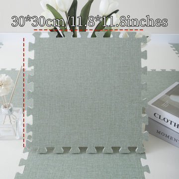 20 piezas de alfombras de espuma creativas, cuadrados de felpa con bordes para habitación, cama, dormitorio, sala, sofá, protección de piso en oficina, decoración, práctica de yoga, DIY, lavables, antideslizantes