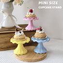 Juego de 3 soportes para cupcakes mini, base para exhibir pasteles pequeños, macarons, chocolates, postres, suministros para bodas, cumpleaños, baby shower, fiestas de té, fiestas rosadas y blancas