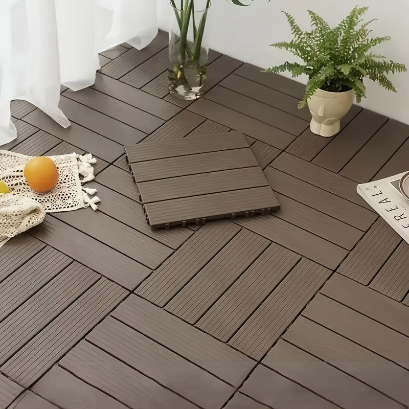 Ladrillos de patio interconectados de plástico, suelo de balcón de patio impermeable, resistente a manchas de hierba en la orilla de la piscina de la entrada, ladrillos de terraza