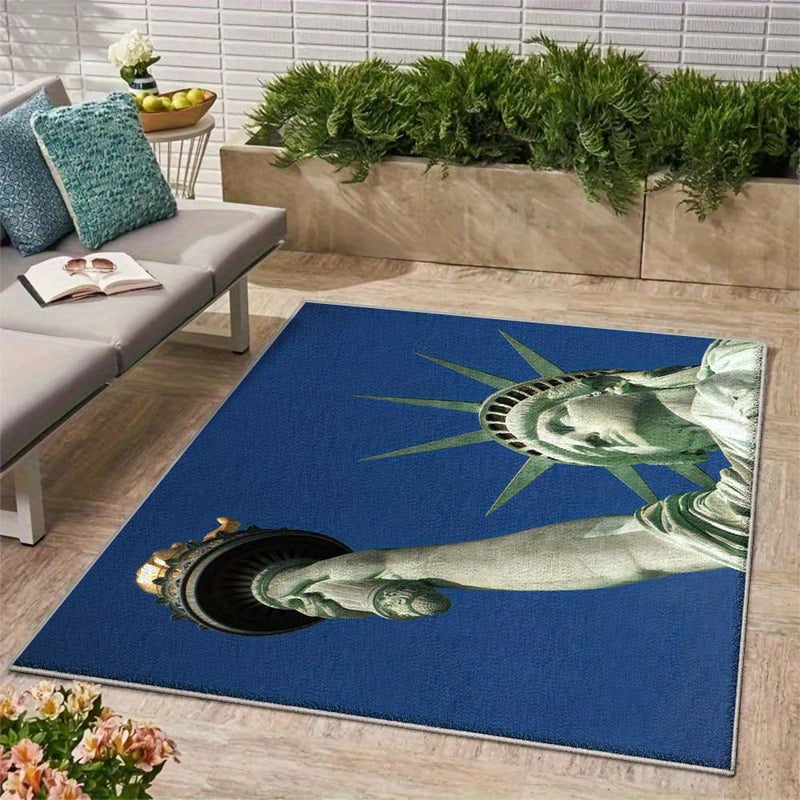 Tapete de poliéster lavable a máquina/851g/m² con patrón geométrico nórdico, grueso y esponjoso, antideslizante y de crema, ideal para exteriores, acampar y cocina. Patrón floral gris, estilo moderno, tapete de terciopelo suave y cómodo, adecuado para de