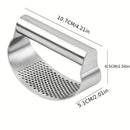 1 pza., Prensa de Ajos, Prensa de Ajos de Acero Inoxidable, Picadora de Ajos de Metal Mecedora, Trituradora de Ajos Lavable, Picadora de Ajos de Cocina, Machacador de Ajos, Utensilios de Cocina, Accesorios de Cocina