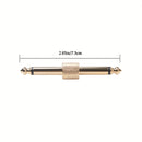 Acoplador para pedales de guitarra profesional, conector TS recto de 1/4 de pulgada para unir pedales de efectos, acabado dorado