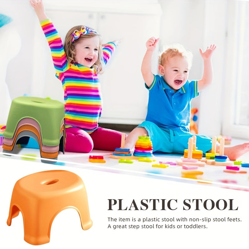 1pc Taburete de plástico antideslizante duradero - Taburete apilable para, ideal para exteriores, camping, pesca, fiestas de cumpleaños, escuela, eventos deportivos - Taburete versátil para interiores, no requiere montaje