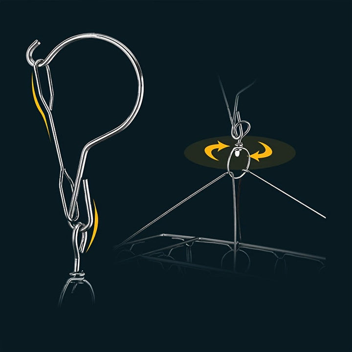 Estante de secado de calcetines de acero inoxidable con 20/30/40 clips, gancho giratorio a prueba de viento para calcetines, sujetadores, ropa interior y accesorios de lavandería, tendederos