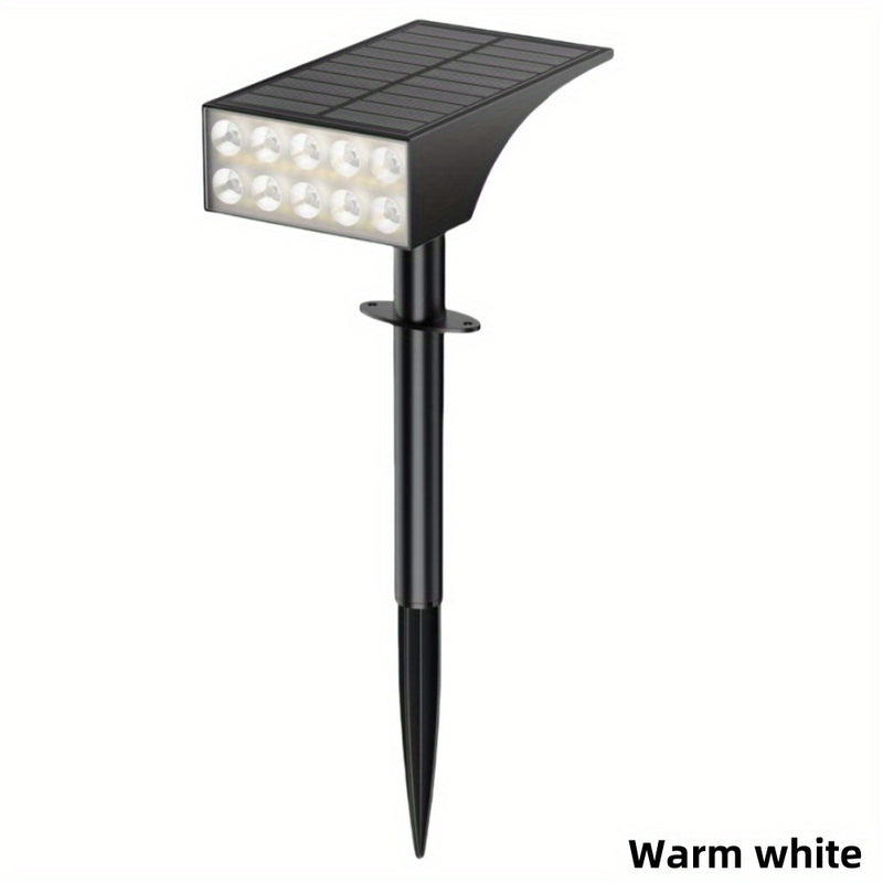 1/2/4/6/8/10pcs Luces Solares Exteriores Impermeables, 66 LED con 4 Modos de Iluminación, Luz Solar de Crepúsculo a Amanecer para Navidad, Halloween, Jardín, Bandera, Pasillo, Césped, Árbol (Cálido, Blanco Frío, Verde)