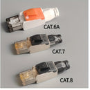 RJ45, CAT.6A, CAT.7, CAT.8 Cable Ultra Seis Clase Siete Clase Ocho Clase Crystal Head Meters Transmisión Escudo Libre de Presión Crystal Head Cable Eléctrico Adaptador de Red