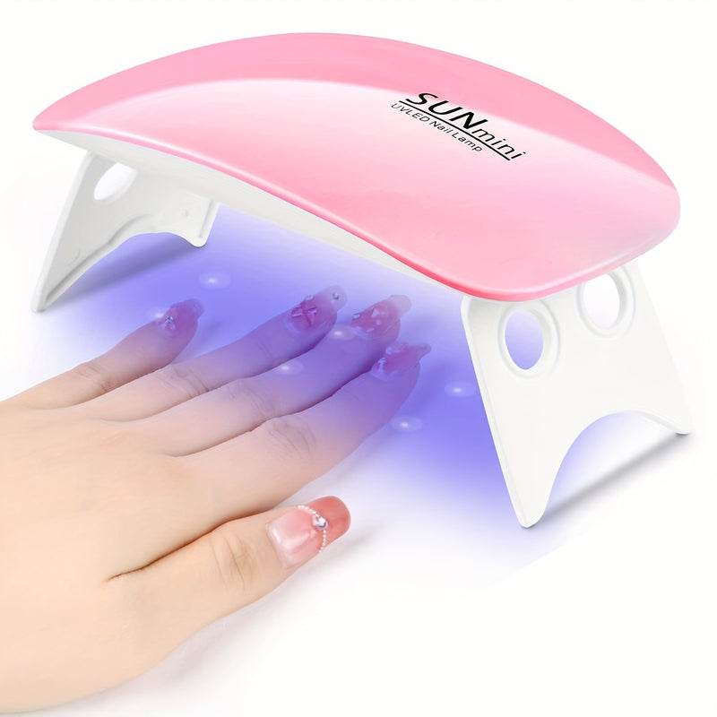 Lámpara de uñas LED plegable - Secador de uñas portátil alimentado por USB, diseño compacto para uso en casa y salón, lámpara de uñas de gel ergonómica de secado rápido