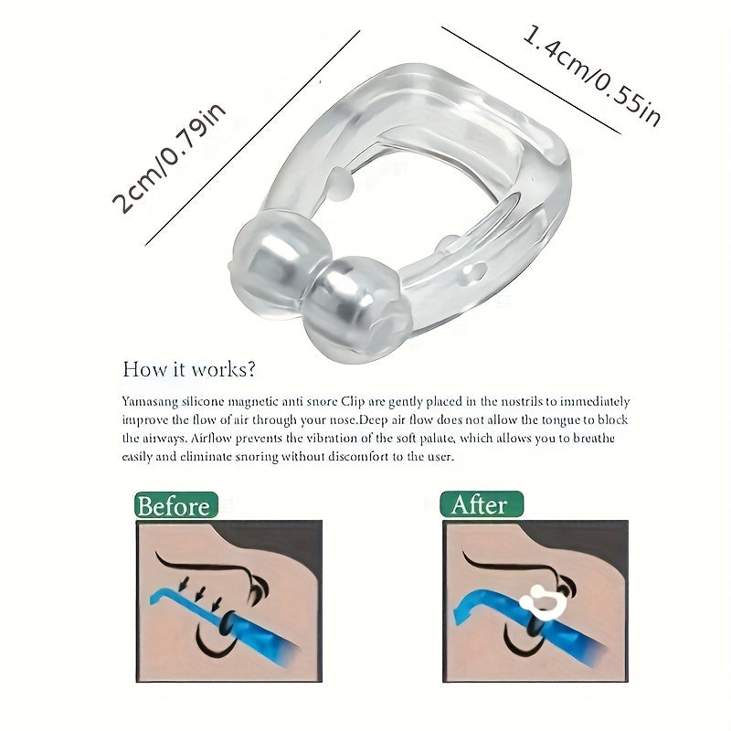 Respiración suave, sueño tranquilo, seguro y saludable, clip nasal universal para hombres y mujeres