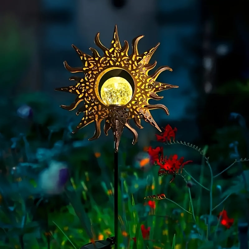 Luces Solares de Jardín IP65, Lámpara Decorativa con Diseño Solar, Regalo Perfecto para Amigos y Familia, Ideal para Iluminación Exterior en Céspedes, Jardines y Camping (Navidad, Halloween, Día de la Madre), Mejor Opción para Navidad