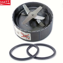3pcs Compatible con NutriBullet 900W/600W Soporte de Cuchillo Cruzado Nueva Hoja de Reemplazo de Rodamiento 1pc +2pcs Juntas de Sellado Hoja de Acero Inoxidable de Alta Calidad