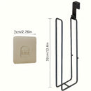 Soporte para Papel Higiénico de Hierro Negro sin Taladro - Autoadhesivo, Montado en la Pared, Versátil para Baño y Cocina, Diseño Minimalista Elegante, Almacenamiento para Baño