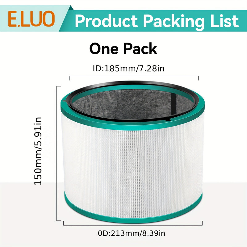 Filtro de Repuesto para Purificador de Aire de Alta Eficiencia para Dyson Pure Cool Link & Pure Cool Link - Compatible con los Modelos HP01, HP02, DP01, DP03 | Material Duradero de Polipropileno | Ideal para la Limpieza del Aire en el Hogar