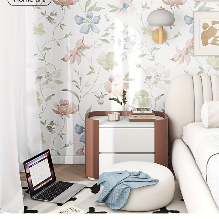 Forros Autoadhesivos para Armarios con Diseño Floral Pastel - Forros de Plástico Duraderos para Cajones y Cocinas, Fácil Instalación Pegar & Despegar para Armarios, Zapateros, Protección de Muebles y Decoración Elegante