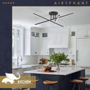 Lámpara de Techo Semiempotrada Negra Elegante de 3 Luces LED Amansour Moderna - Decoración para Cocina, Comedor, Vestíbulo y Entrada, AMANSOUR