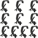 10 Piezas de Gancho de Acero para Luces de Escenario, Gancho C de Aleación de Aluminio para Luces de Par, Luces de Punto y Equipo de Escenario, Adecuado para Tubos y Tuberías de 3,0-5,08 pulgadas de Diámetro, Accesorios de Luces de Escenario, Acabado Met