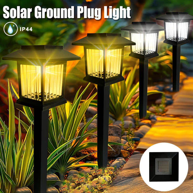 Luces Solares de Tierra con LED 2 piezas | Iluminación Exterior de Alta Calidad para Caminos | Alimentadas por Energía Solar con Aro de Plástico Desmontable | Acabado Duradero | Ideales para Jardín, Patio, Pasarela y Entrada | Iluminación Paisajística Ef