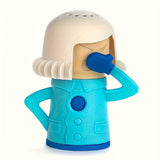 1 pieza, limpiador de vapor para microondas y horno "Mama Enojada", herramienta de limpieza de cocina multiusos, no tóxica, segura para refrigeradores y microondas, fácil de usar, material duradero de TPU, diseño vibrante azul, verde, púrpura, amarillo,