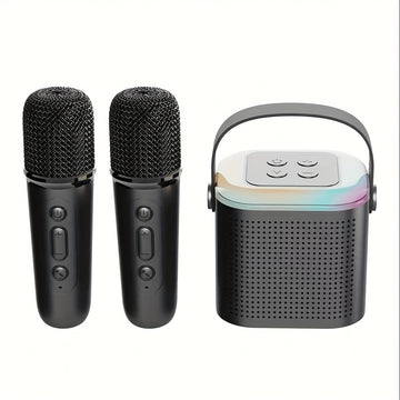 Micrófono inalámbrico portátil con 2.4G/3G/4G/5G inalámbrico, carga USB-C, batería, diseño compacto para karaoke, podcasting, transmisión en vivo - Incluye estuche de transporte, micrófono inalámbrico para karaoke, equipo de podcasting, micrófono elegant
