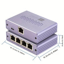 Divisor de Ethernet de Gigabit 1 a 4 (4 dispositivos conectados al mismo tiempo), divisor de Internet de 1000 Mbps con 1 salida combinada, divisor RJ45, conmutador básico de red de Gigabit Ethernet de 5 puertos, centro de red doméstico, distribuidor de E