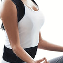 Correa de Estiramiento para Espalda Unisex, Cinturón Postural Ajustable, Soporte Invisíbel para la Espalda, Malla Transpirable y Material Elástico, Fibra de Poliéster Negra, Diseño Ergonómico, Expansión Torácica, Lavado a Mano
