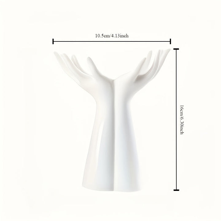 Jarrón Elegante de Cerámica Blanca Artesanal para Arreglos Florales Artísticos - Centro de Decoración Delicado con Pedestal para Sala de Estar o Exhibición en Mesa, Ideal para Rosas Blancas y Hojas Verdes