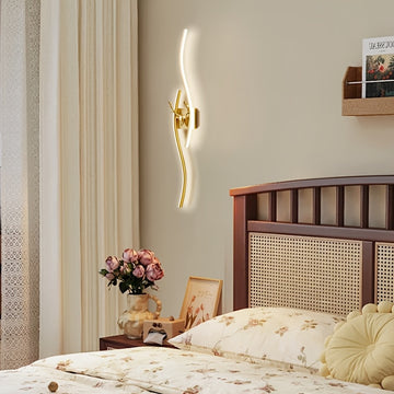 1-Pack Lámpara de Baño LED Moderna - Regulable, Alcance Largo 79.98 cm, Instalación Directa, Aplique Metálico Dorado para Baño, Dormitorio, Sala, Cocina, Hotel - Iluminación LED Eficiente en Energía, Luces de Vanidad para Baño y Dormitorio, Diseño Contem