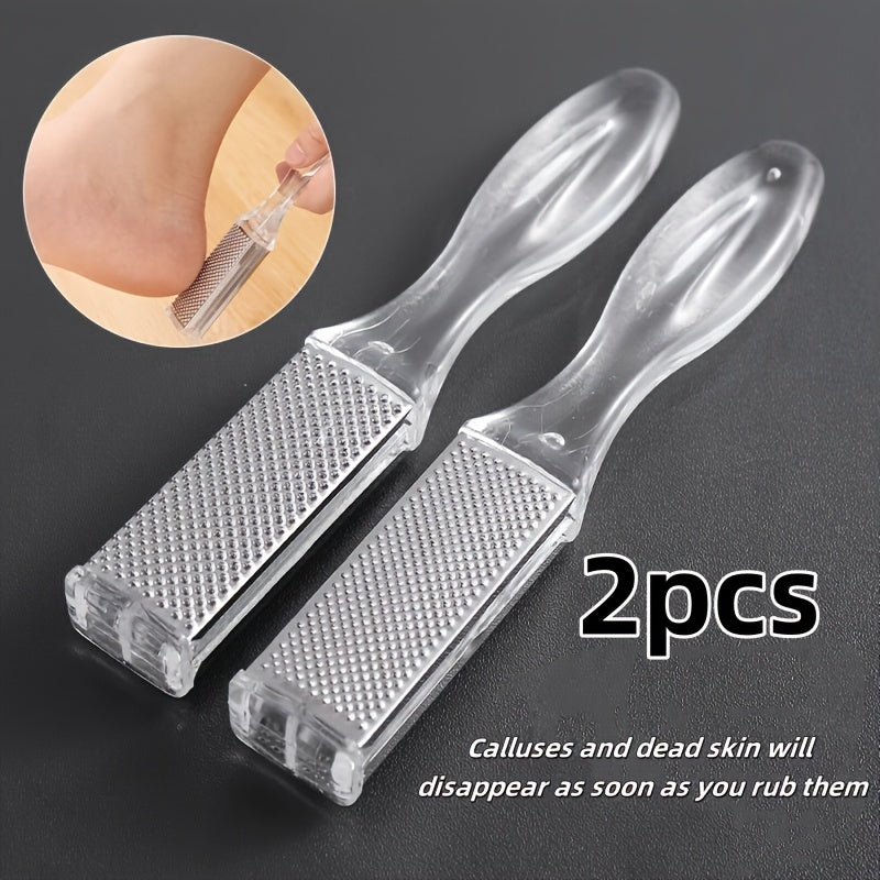2 piezas de lima para pies, cepillo para pies, removedor de callosidades, herramienta de pedicura y pulidora para eliminar viejas cutículas