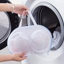 Bolsa de lavandería duradera para sujetadores - Protector de lavado de malla con cierre de cremallera para prendas delicadas, forma redonda, material tejido, paquete de 1