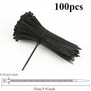 100 piezas de bridas para cables multiusos resistentes con cierre automático y correas de nailon duraderas para almacenamiento arquitectónico y de escritorio doméstico