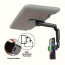 Montura para teléfono inteligente con parasol giratorio de 360° para automóvil, material ABS, compatible con el tablero, soporte para teléfono automático a prueba de agua con función de rotación