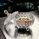 Tarro de Azúcar Elegante con Tapa de Bambú y Vidrio - Almacenamiento Transparente para Dulces, Aperitivos y Té - Solo Lavado a Mano, Organizador de Cocina Reutilizable