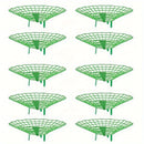 Pack de 10 Soportes para Plantas de Fresa Resistentes con Jaula de 3 Patas - Diseño en Forma de Abanico, Verde para Jardín y Balcón - Montaje Fácil, Ahorro de Espacio, Drenaje Saludable y Producción de Frutos - Ideal para Huertos Caseros y Granjas Comerc
