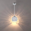 Lámpara de techo moderna de cristal para isla de cocina, acabado cromado, montaje semienterrado, luz de colgante de metal desmontable con hardware de instalación, no incluye bombilla, base E27, fácil de instalar, para comedor, dormitorio y sala de estar,
