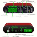 Interfaz de Audio USB Profesional con Grabación HD 24Bit/192kHz - Para Guitarra Eléctrica, Estudio y Transmisiones en Vivo - Compatible con Laptop, MacBook, PC - Diseño Compacto con Controles de Volumen - Plug-and-Play, Sin Controladores Necesarios - Equ
