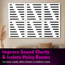 Conjunto de 4 piezas de tablero acústico estereoscópico decorativo autoadhesivo, fácil de instalar, alta densidad para absorción de sonido en estudio y hogar con diseño tridimensional de reducción de ruido