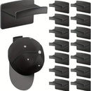Ganchos de sombrero de plástico de estilo casual, ganchos adhesivos sin taladro para montaje en pared, soportes multifuncionales de fácil instalación para gorras de béisbol, organizador de ahorro de espacio para sombreros, ganchos de utilidad