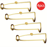 4 piezas de soporte de vino de pared dorado, soporte de botella de hierro resistente a la herrumbre, estante de almacenamiento flotante para decoración del hogar - Organizador elegante de botella individual, decoración de vino