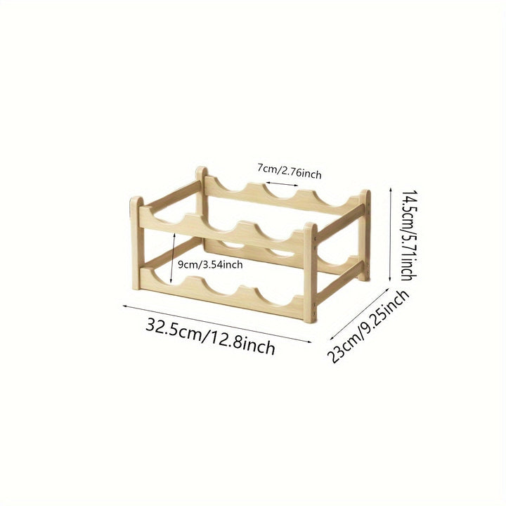 Soporte para Botellas de Vino con Niveles y Separados, Se Puede Colocar Una (Estante para Vino de 2/3/4 Niveles Requiere Montaje)