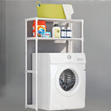 Estantería Impermeable de 2 Niveles para Lavadora y Baño - Estante Duradero de Plástico sin Herramientas, Organizador de Lavandería con Diseño de Pie, Rejilla Abierta, Estantería Superior sobre la Lavadora, Ahorro de Espacio