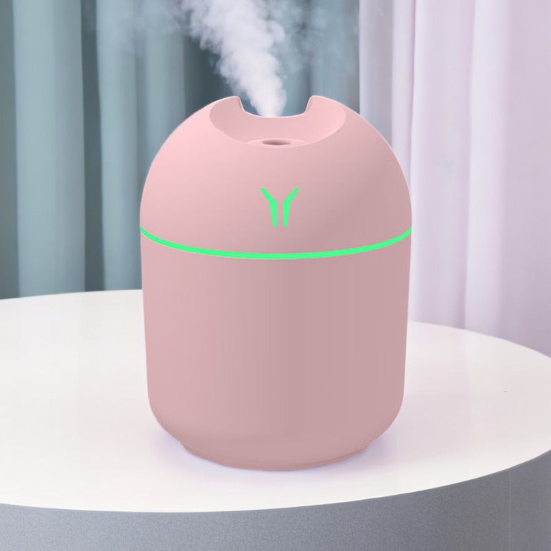 1pc Humidificador y Difusor de Aromas con USB - Luz Nocturna Portátil de Niebla Fría con LED Cambiante, Purificador de Aire para Hogar, Coche, Dormitorio - Diseño de Plástico Duradero, Regalo del Día de San Valentín, Humidificador de Olores, Construcción