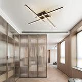 1pc 60.96cm 3000k/4000K/6000K 4-Luz Plafón LED Regulable Iluminación de Techo Negro Lámpara de Techo de Montaje Empotrado para Cocina, Sala de Estar, Dormitorio